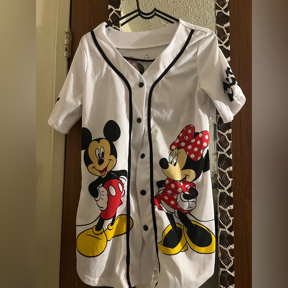 Mickey Mouse Disney Button Down Jersey, - image 2